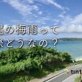 沖縄の梅雨はそんなに雨が降らない!?